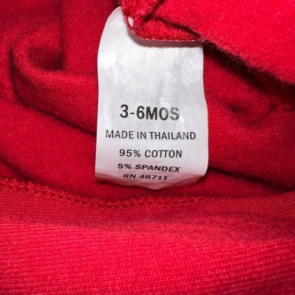 Lullaby Lane Baby Hooded Footed 1PC Christmas Elf Outfit 3-6 Too Elfing Cute - Picture 5 of 6